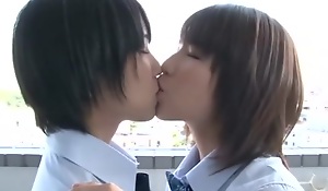 Japanese Lesbian Gals Kissing 4