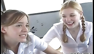 Filty schoolgirl acquires grab frigged and fucked changeless