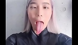 Ahegao slut with pang tongue