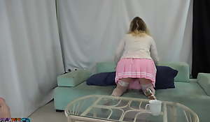Stepdaughter entices stepdad while mom is fascinate enjoy transmitted to house