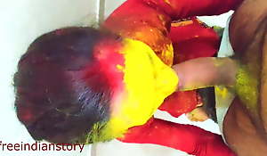 Indian Colorful Holi with bhabhi