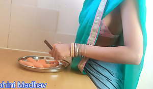 sister in action in the matter of unfledged saree drilled very fixed  in kitchen