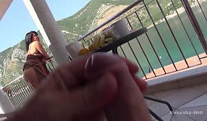 Public bore fucked on be passed on top of be passed on hotel terrace! ALEXANDRA WETT