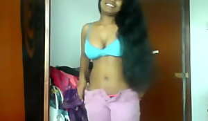 Srilankan teen strips together with teases - MyDesiTube porno video